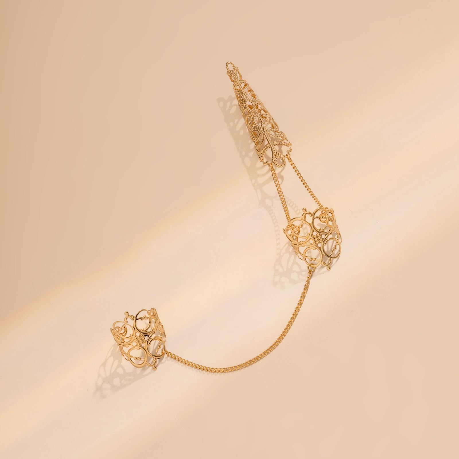 YANCHUN Goth Bracelets Finger Nails Tip Claw Rings