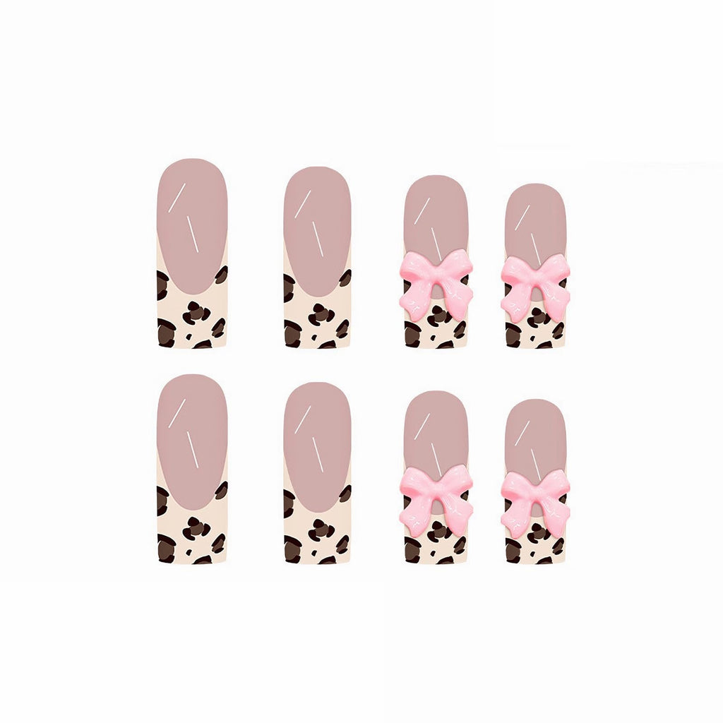 Goth Long Square Acrylic Gothic Y2K Cross Design Press On Nails