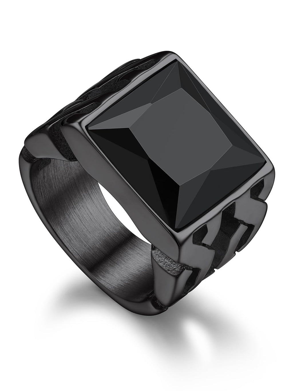 Bandmax Gemstone Signet Rings for Men,