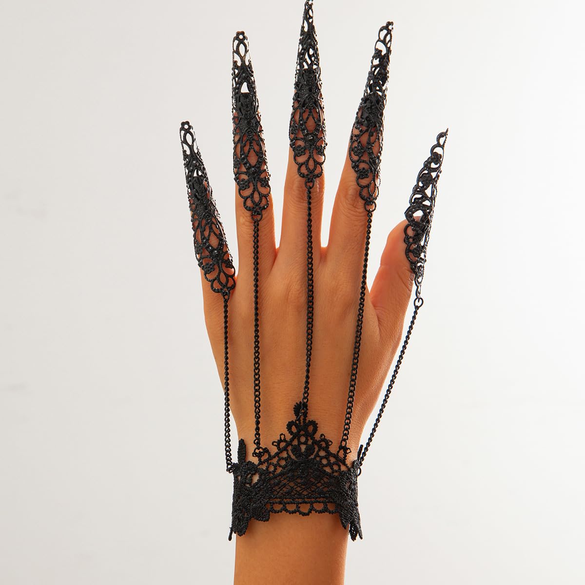 Gothic Bracelet Finger Nail Tip Claw Ring