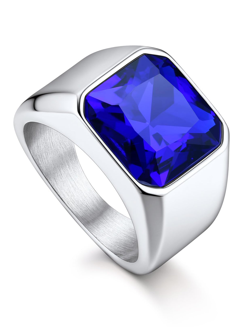 Bandmax Gemstone Signet Rings for Men,