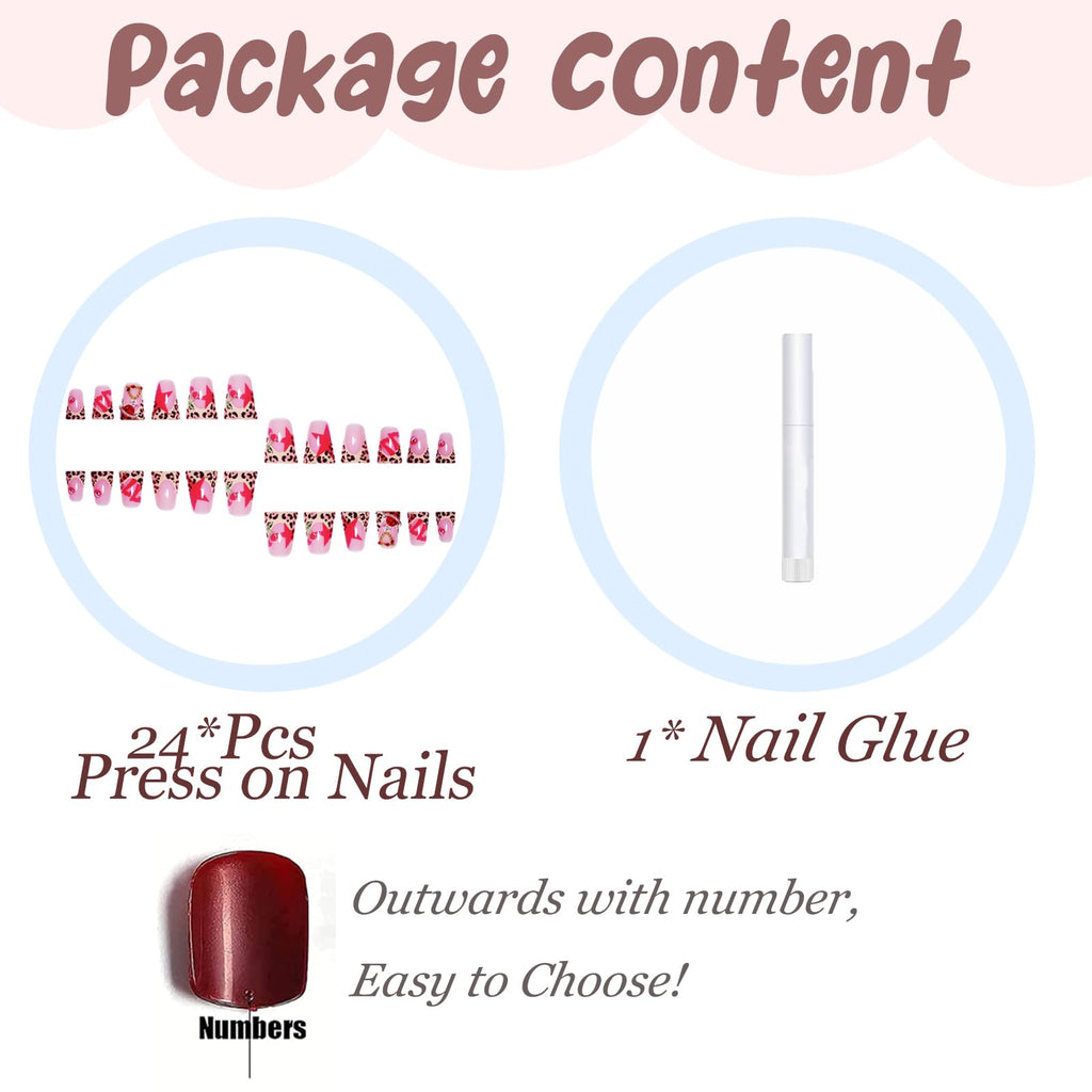 BABALAL Duck Nails Press on Gold Fake Nails