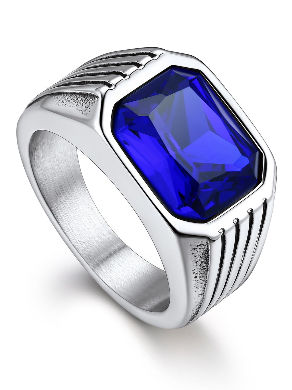 Bandmax Gemstone Signet Rings for Men,