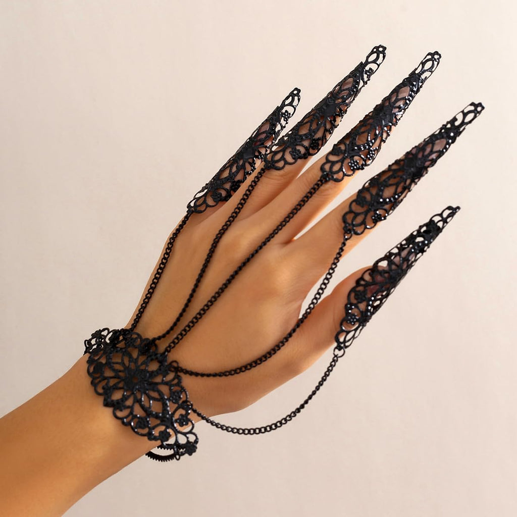 Gothic Bracelet Finger Nail Tip Claw Ring