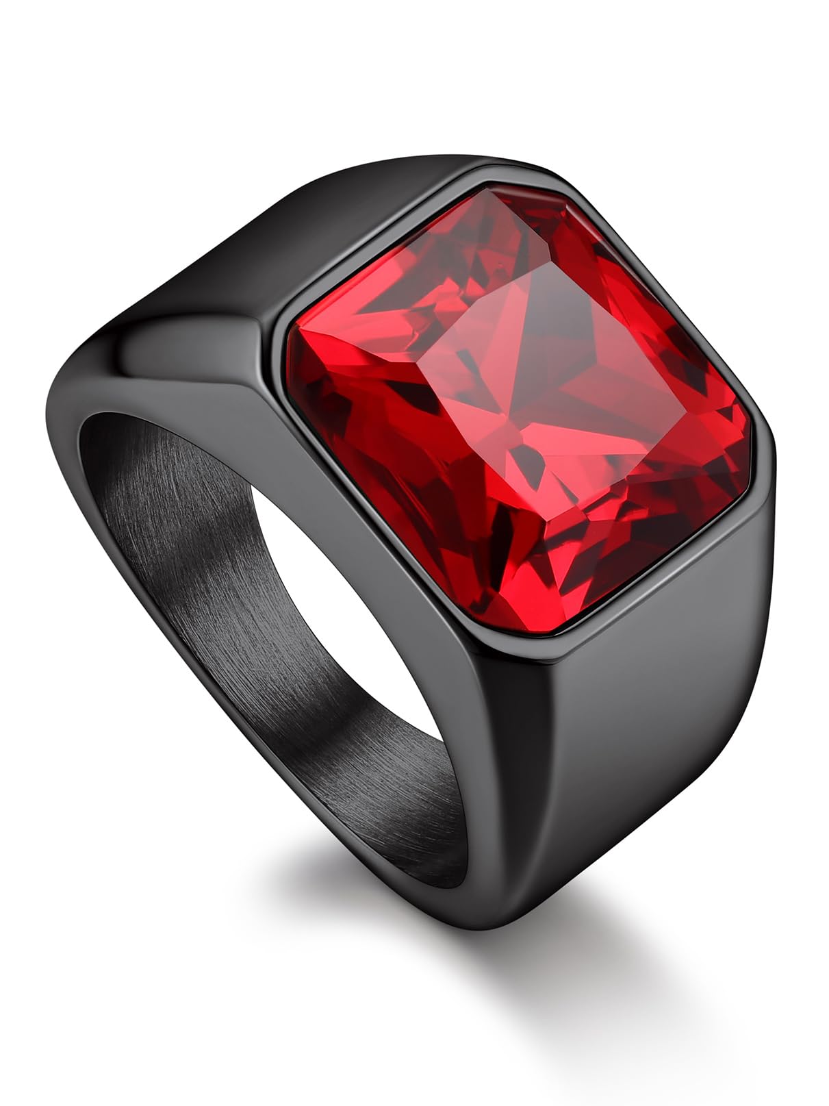 Bandmax Gemstone Signet Rings for Men,