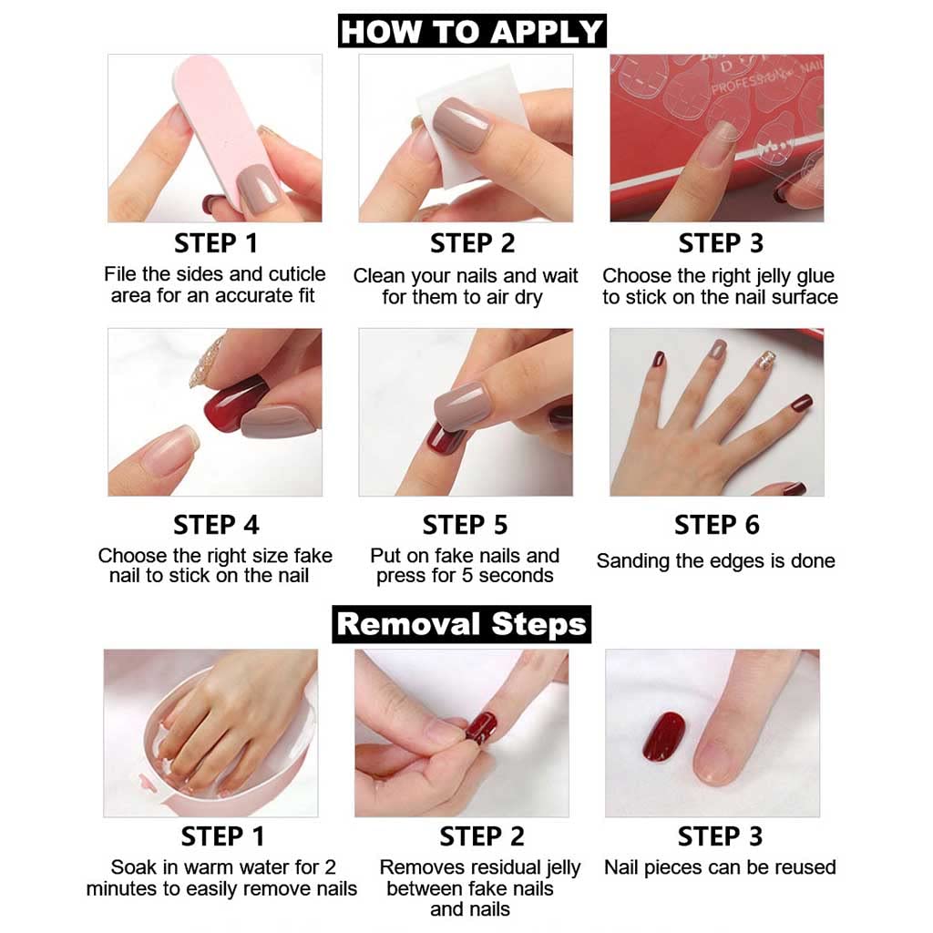 Tip Nails Square Press on Nails