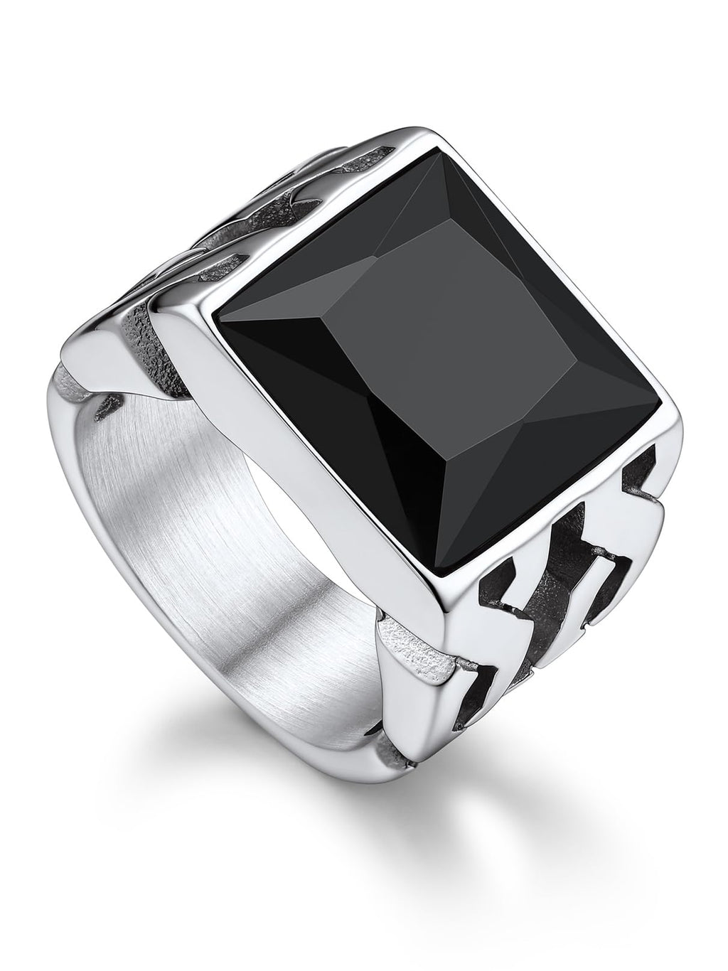 Bandmax Gemstone Signet Rings for Men,