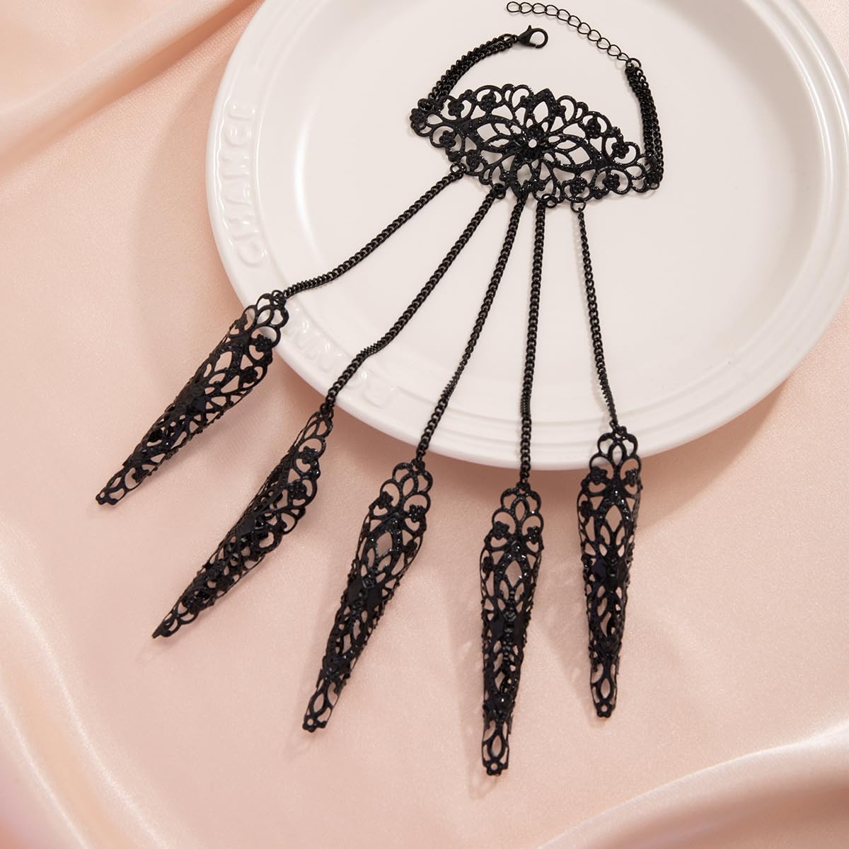 Gothic Bracelet Finger Nail Tip Claw Ring