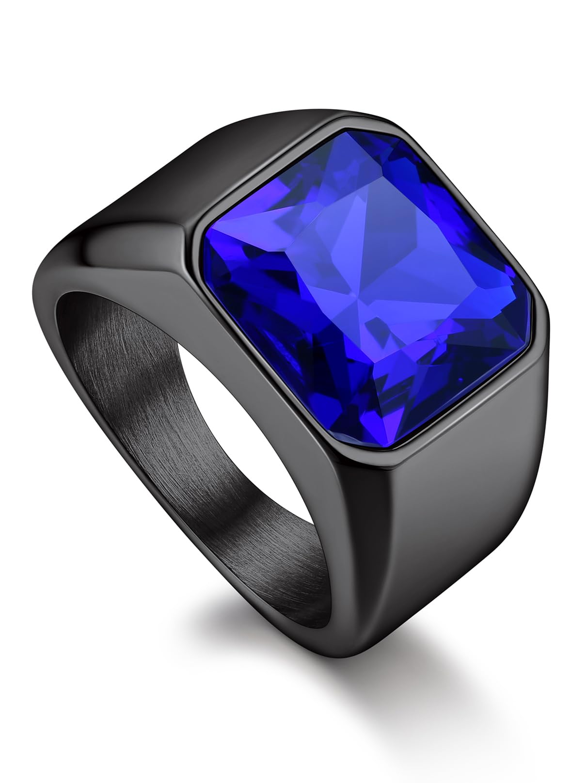 Bandmax Gemstone Signet Rings for Men,