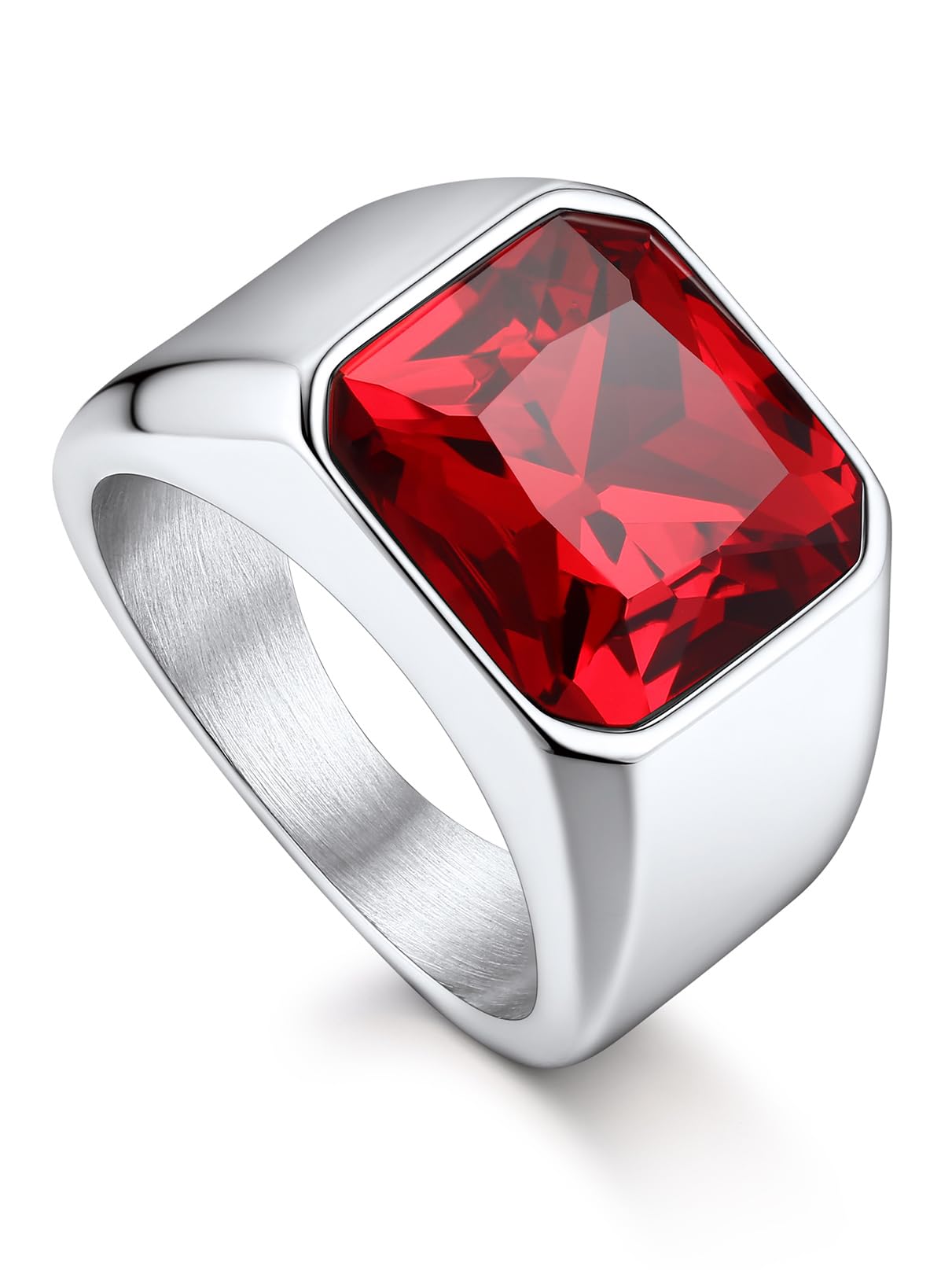 Bandmax Gemstone Signet Rings for Men,