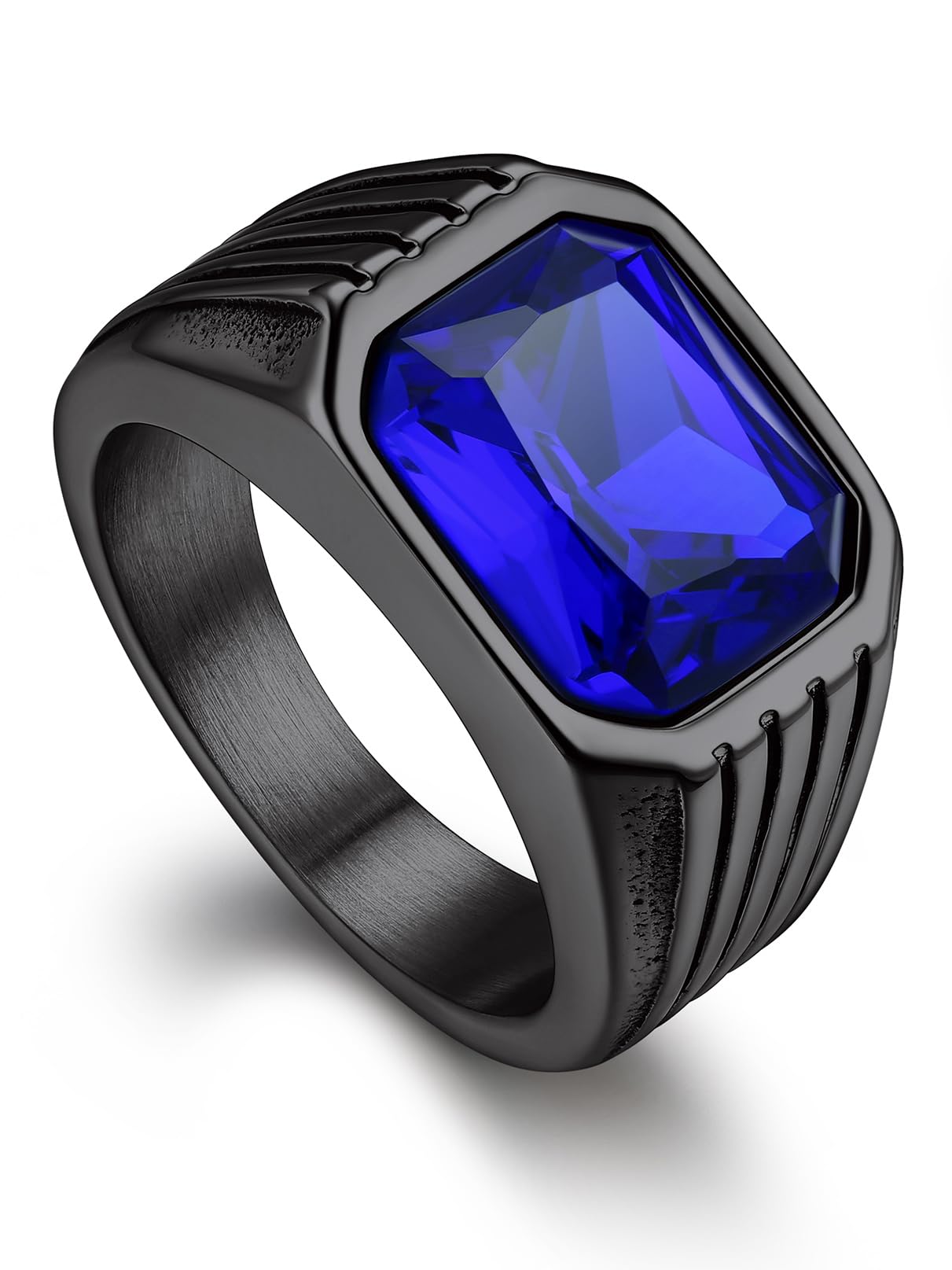Bandmax Gemstone Signet Rings for Men,