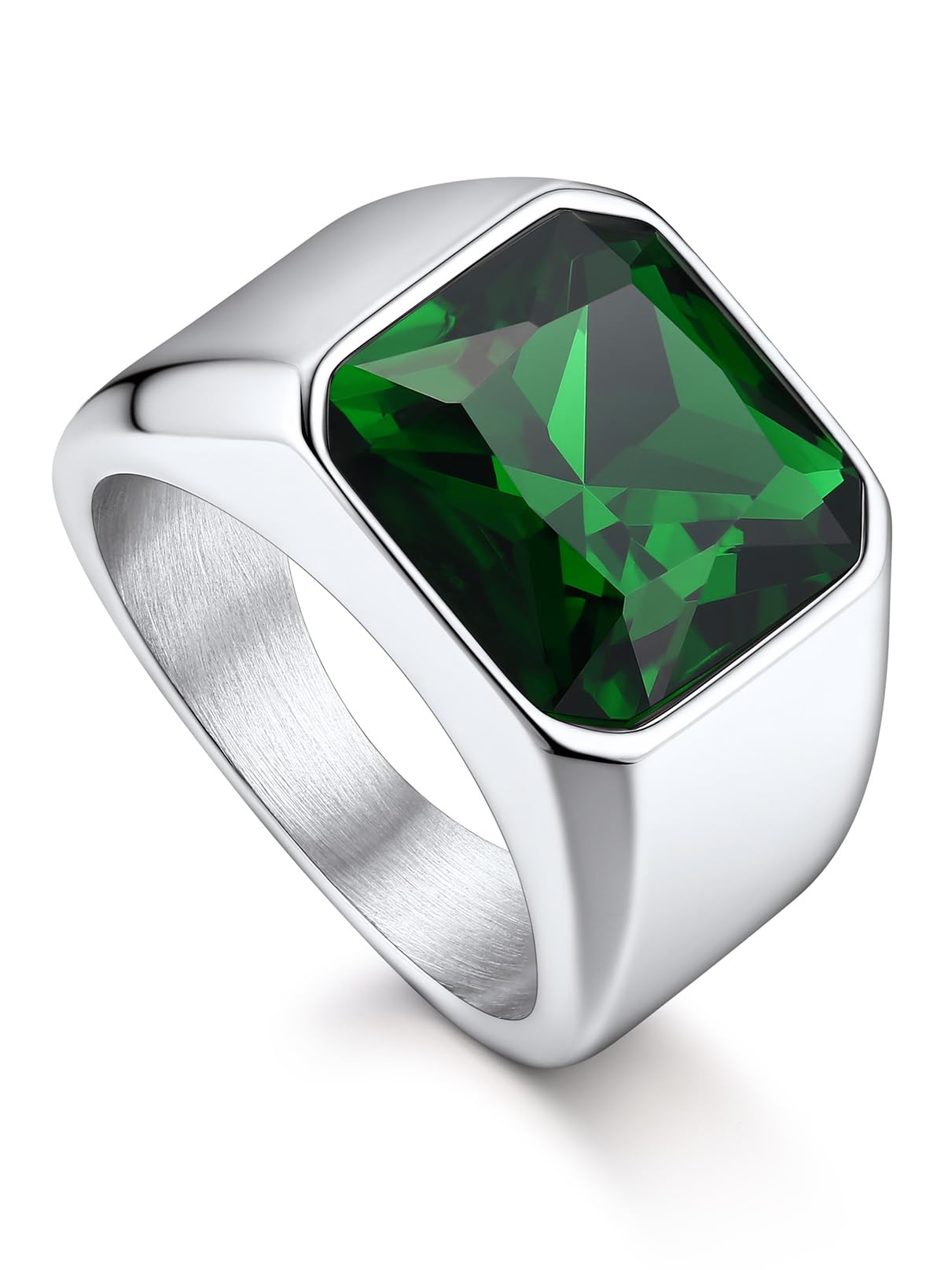 Bandmax Gemstone Signet Rings for Men,