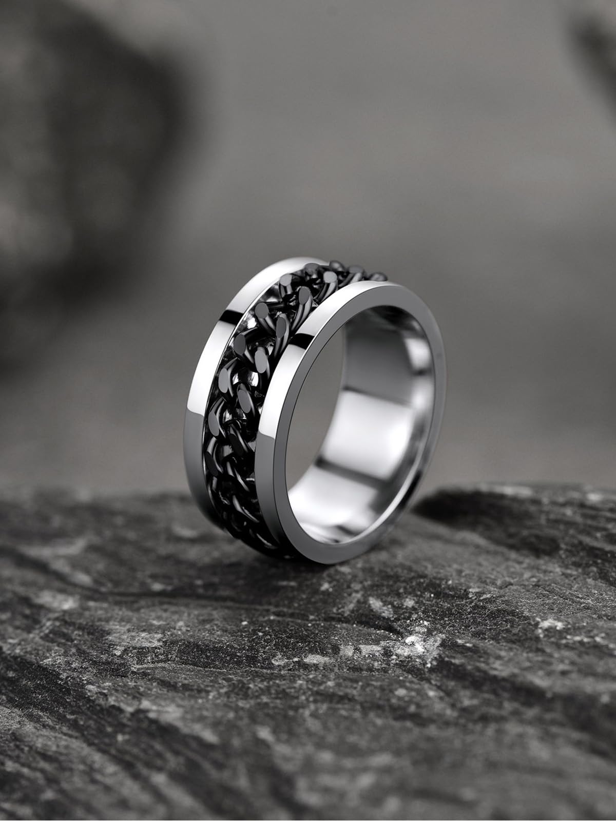 U7 Stainless Steel Men's Rings