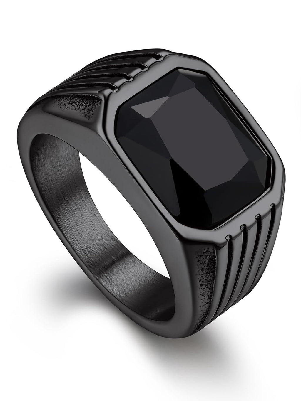 Bandmax Gemstone Signet Rings for Men,