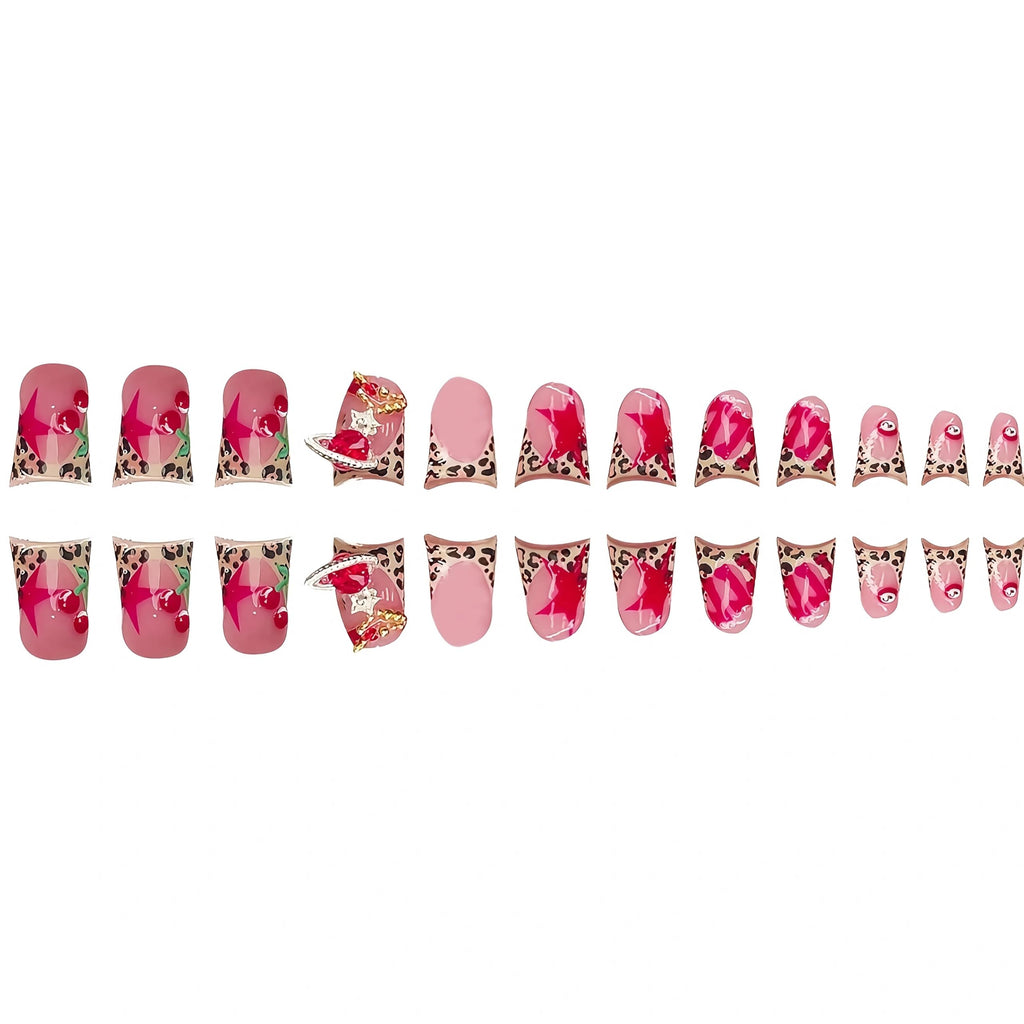 BABALAL Duck Nails Press on Gold Fake Nails