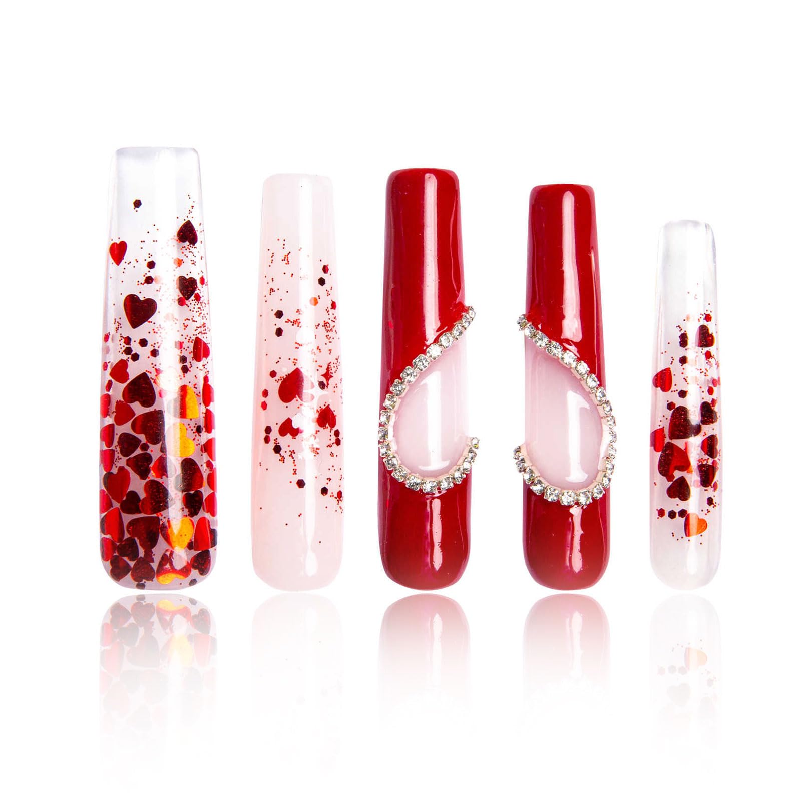 LOVFUL Press on Nails Aquarius | Handmade with Full Covered Crystals |