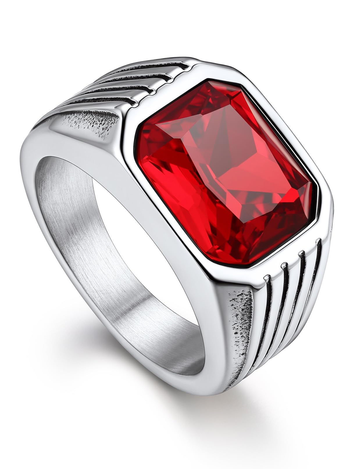 Bandmax Gemstone Signet Rings for Men,