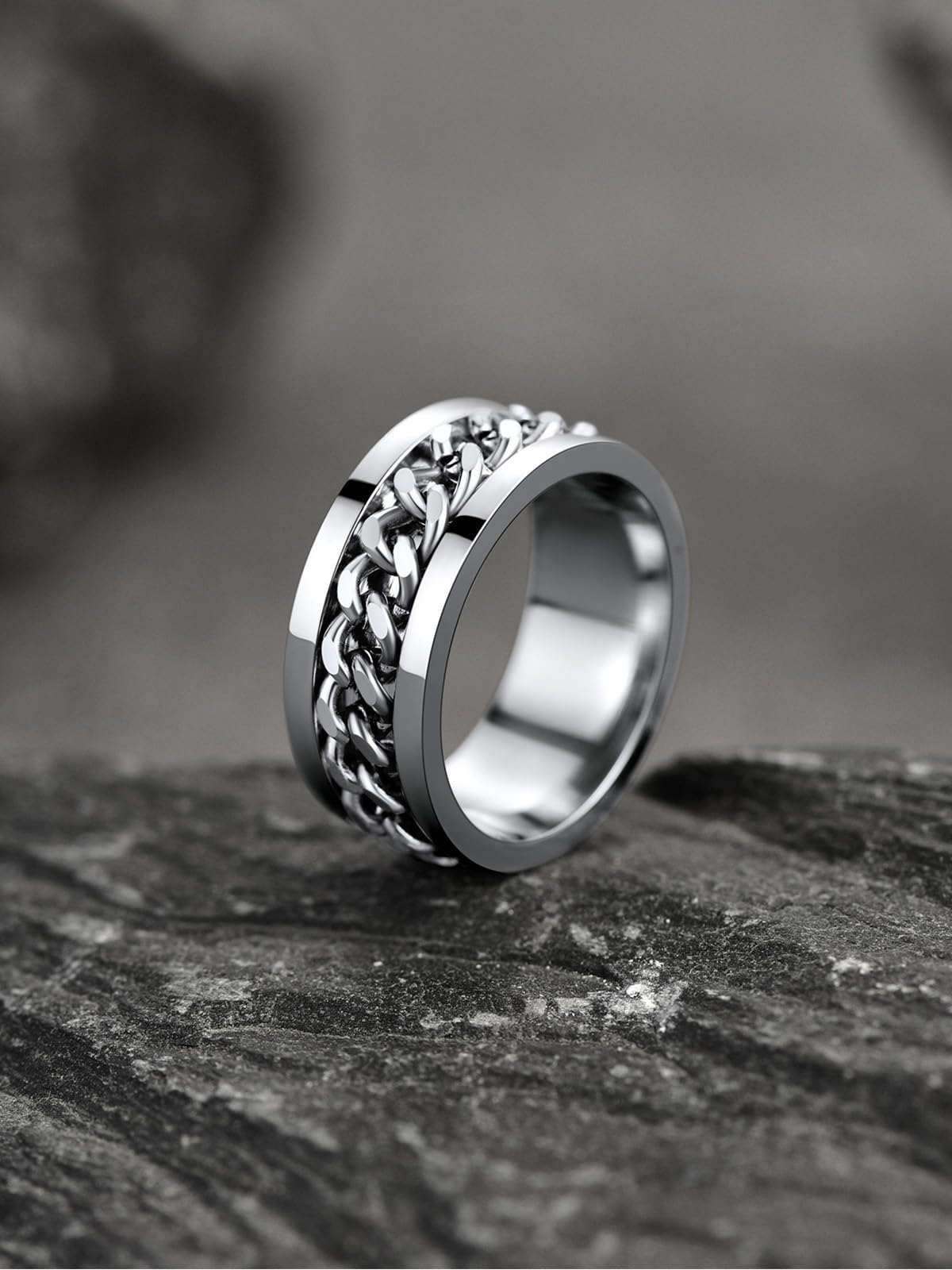 U7 Stainless Steel Men's Rings