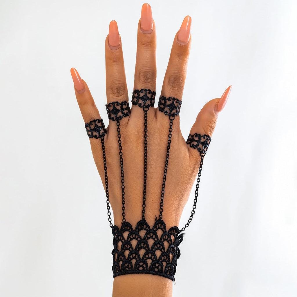 YANCHUN Goth Bracelets Finger Nails Tip Claw Rings