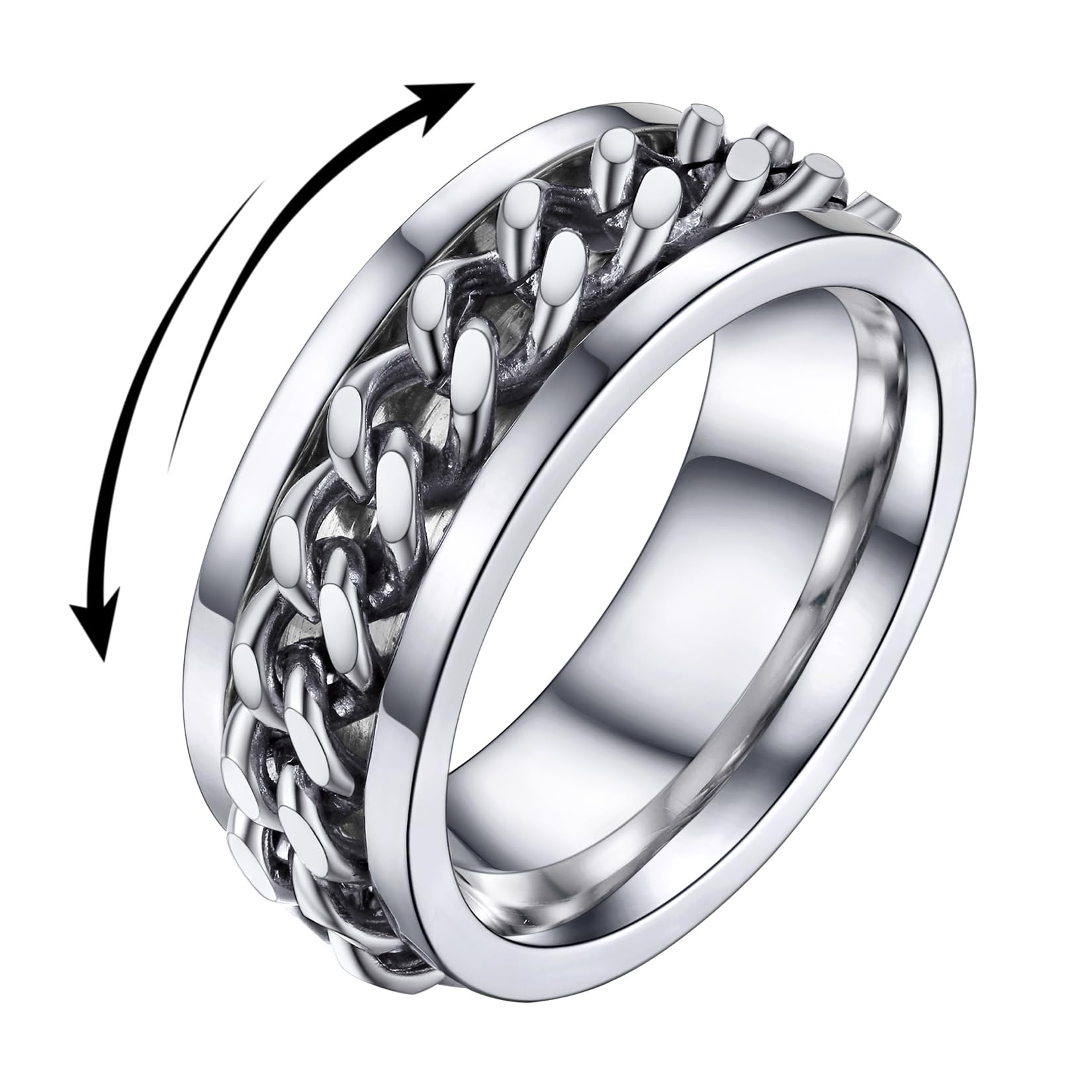 U7 Stainless Steel Men's Rings