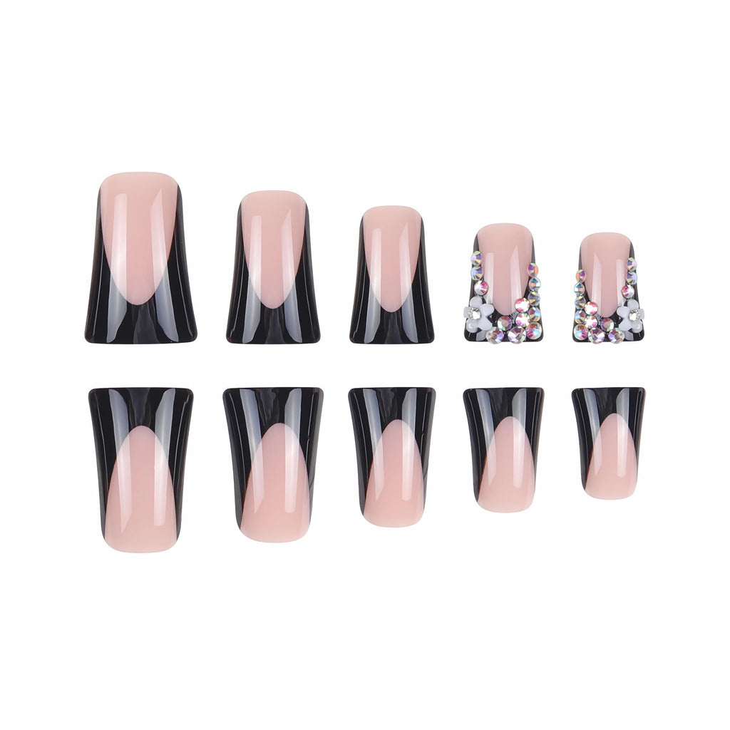 BABALAL Duck Nails Press on Gold Fake Nails