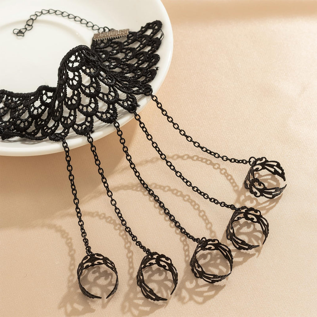 YANCHUN Goth Bracelets Finger Nails Tip Claw Rings