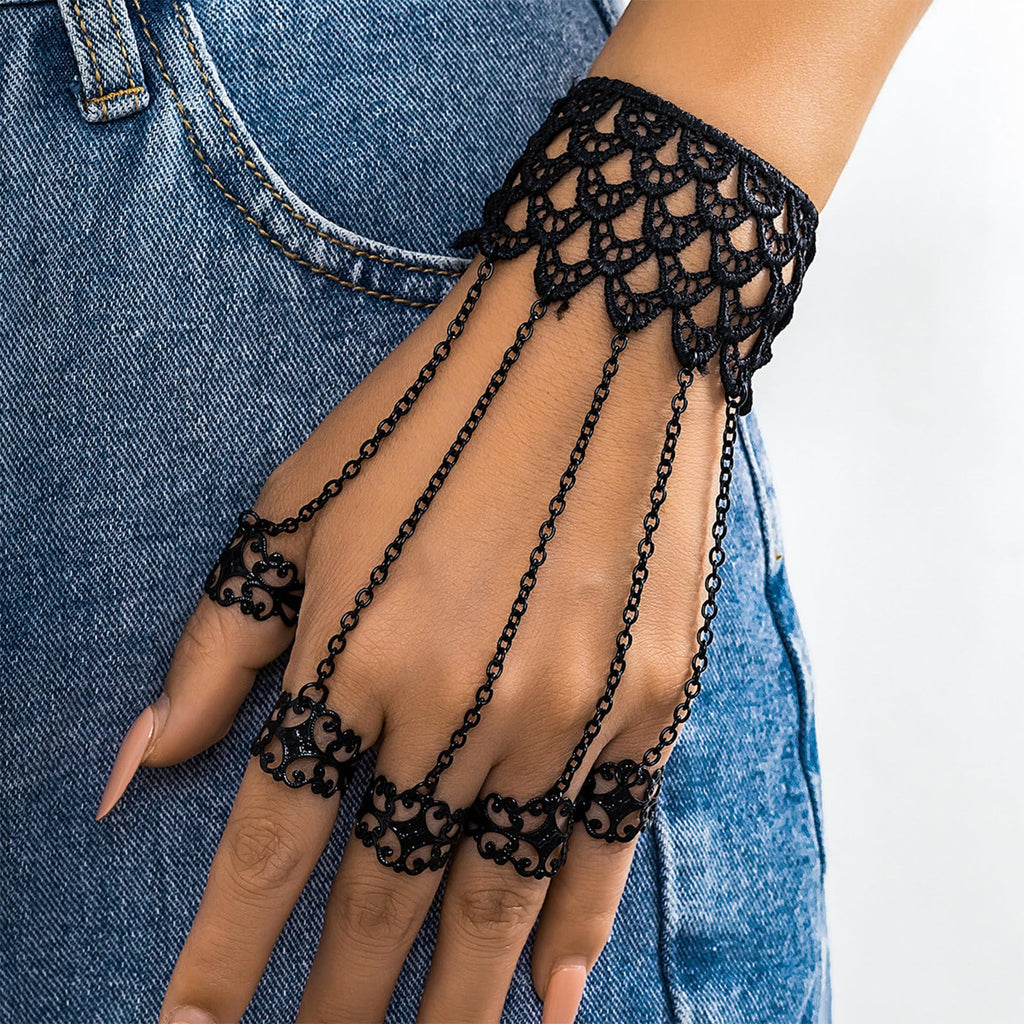 YANCHUN Goth Bracelets Finger Nails Tip Claw Rings