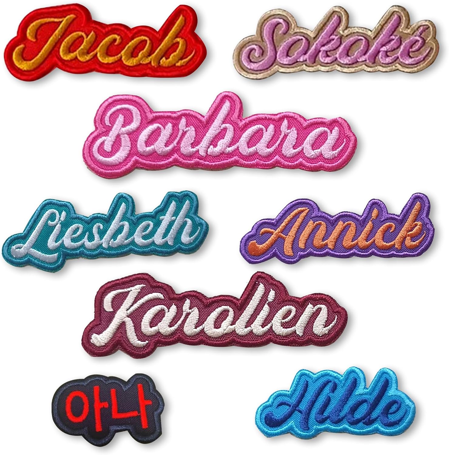 Custom Name Patches Embroidered, Customized Text Patch, Personalized Name Patch Iron on, Sew on, Hook and Look, Custom Name Tags, Patch for Clothes, Jackets, Jeans, Hats, Backpacks, Bags,…