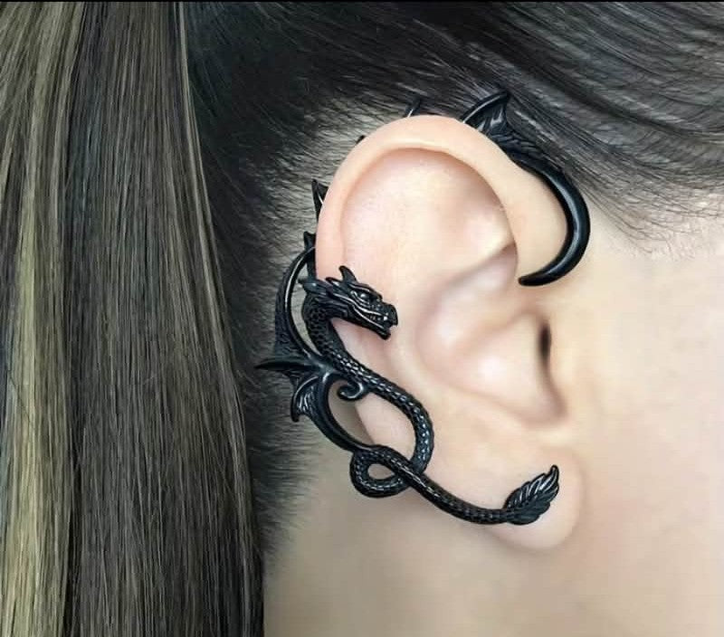 Vintage Dragon Stud Earrings